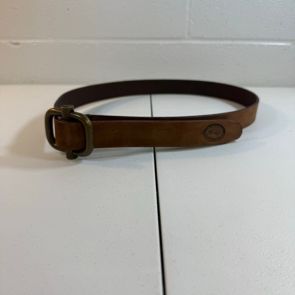 Australian Outback Collection Brown Genuine Leather Belt Made Canada Size L 43”